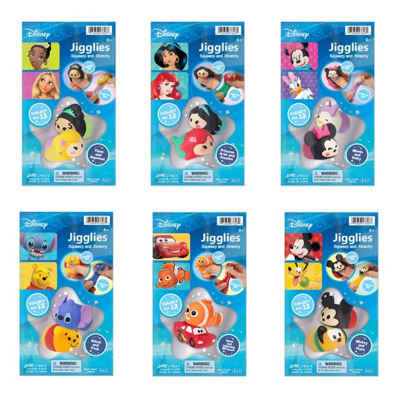 Disney Other - Disney Pixar Jigglies Complete Set of 12 NEW SEALED LOT Stretch Squeeze Squish